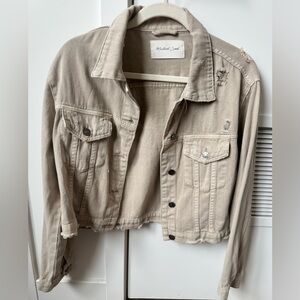 NWOT Mustard Seed 💯 Cotton Distressed Spring Jacket